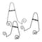Black Metal Scroll Hanging Wall Rack Display Easel Set